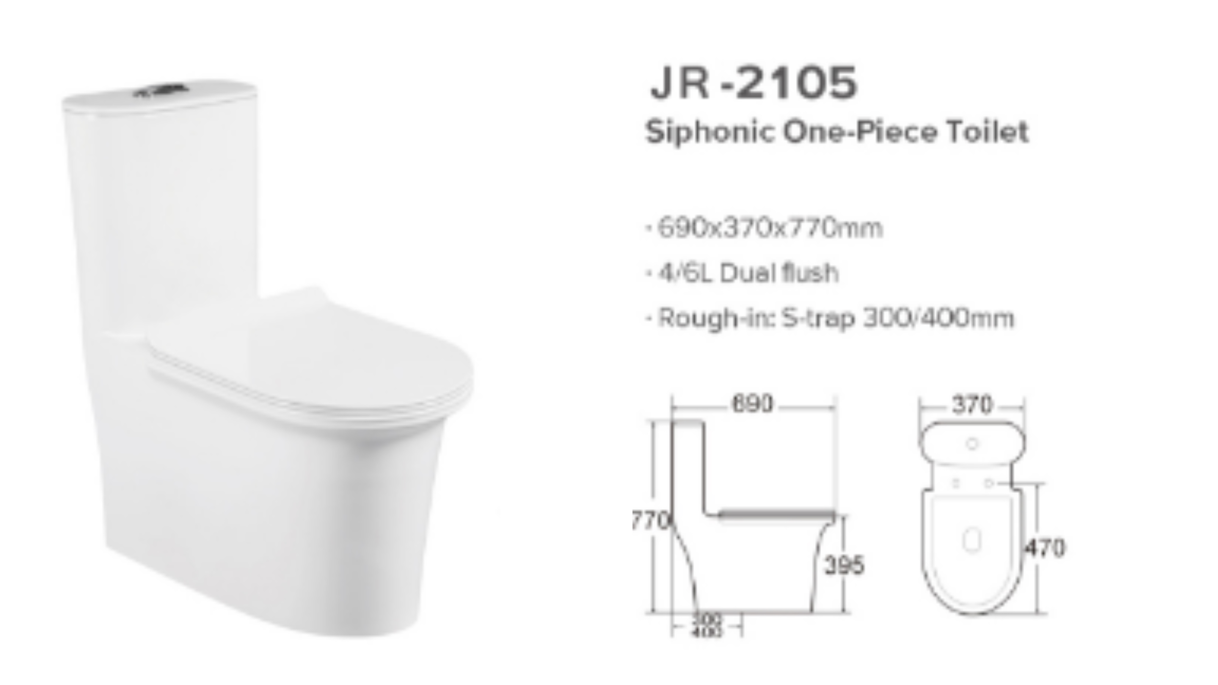 High Quality Sanitary Ware Siphonic One Piece Ceramic Water Closet