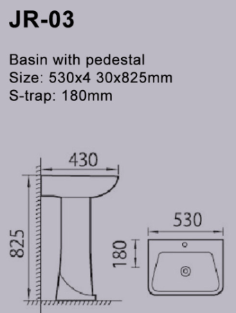 Modern Bathroom Pedestal Basin Hand Wash Wear Resistance