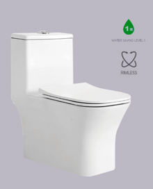 Water Saving Design Rimless Siphonic Dual Flush S-trap 300mm One Piece Toilet