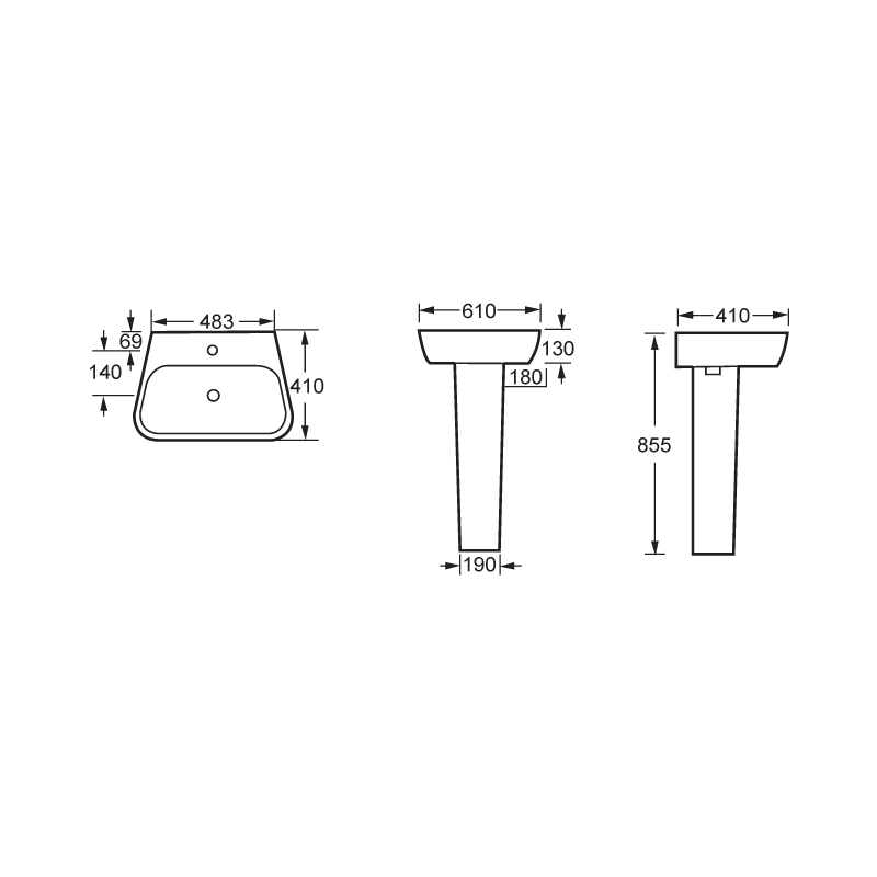 Full Pedestal Basin-SPB903