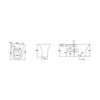 Hot selling square bathroom Back To Wall Toilet--BTW302