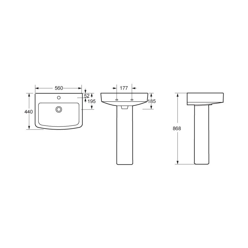 Full Pedestal Basin-FPB602