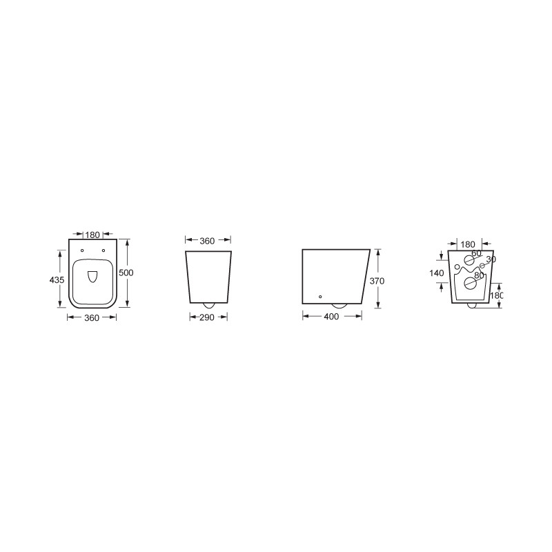 Hot selling UK bathroom Wall Hung Toilet --WH920