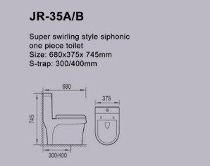 Water Saving Sanitary Ware Products Economic One Piece Siphon Water Closet