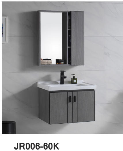 Single Hole Bathroom Wash Basin Mirror Cabinet White