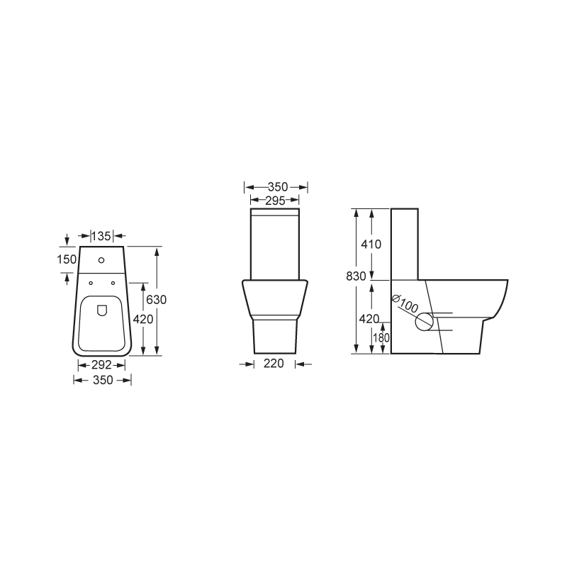 Dual Flush 3L 6L Wash Down Type Water Closet Floor Mounted Wc Bathroom Sanitary