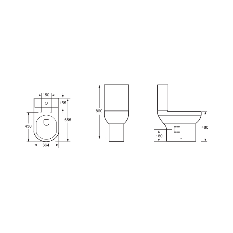 Manufacturer Bathroom Ceramic Sanitary ware Two Piece Close Coupled WC Toilet lavatory --SD601H