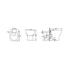 Square design bathroom toilet Back To Wall Toilet--BTW301