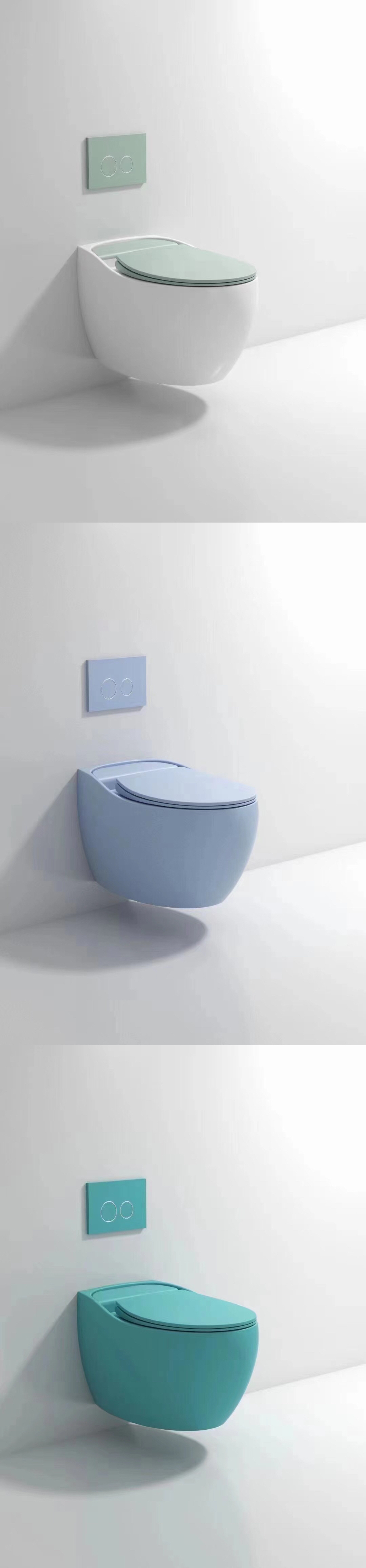 Smooth Glazed Wall Hung Toilet Hot Selling Beautiful Toilet with Cistern Concealed Wear Resistance