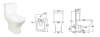 Bathroom Brand Ceramic Cost Dimension Manufacturer New Model Sale Toilet Modern Design Two Piece Toilet 