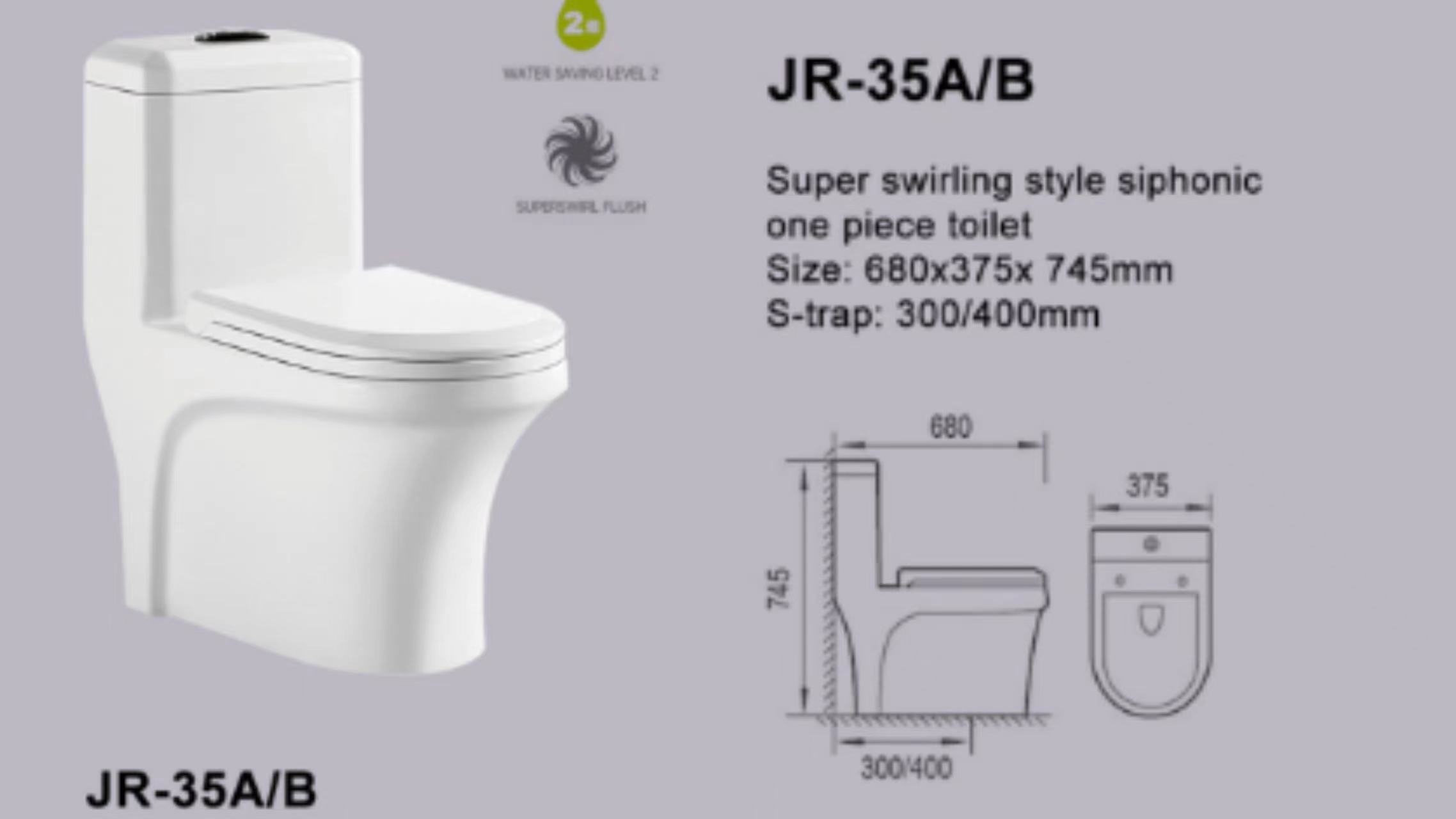 Water Saving Sanitary Ware Products Economic One Piece Siphon Water Closet