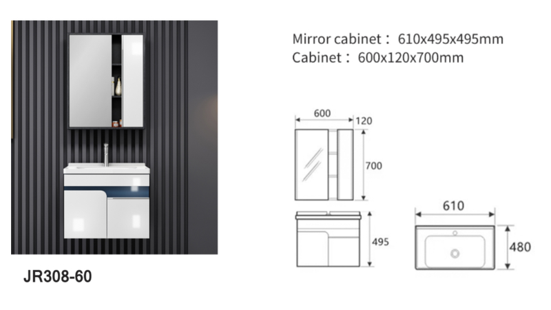 Bathroom Wash Basin Mirror Cabinet White Hot Selling