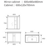 Single Hole Bathroom Wash Basin Mirror Cabinet White