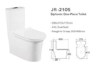 Siphonic One Piece Ceramic Water Closet Hot Selling