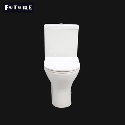 Two Piece Short Projection Rimless Toilet Washdown Flushing