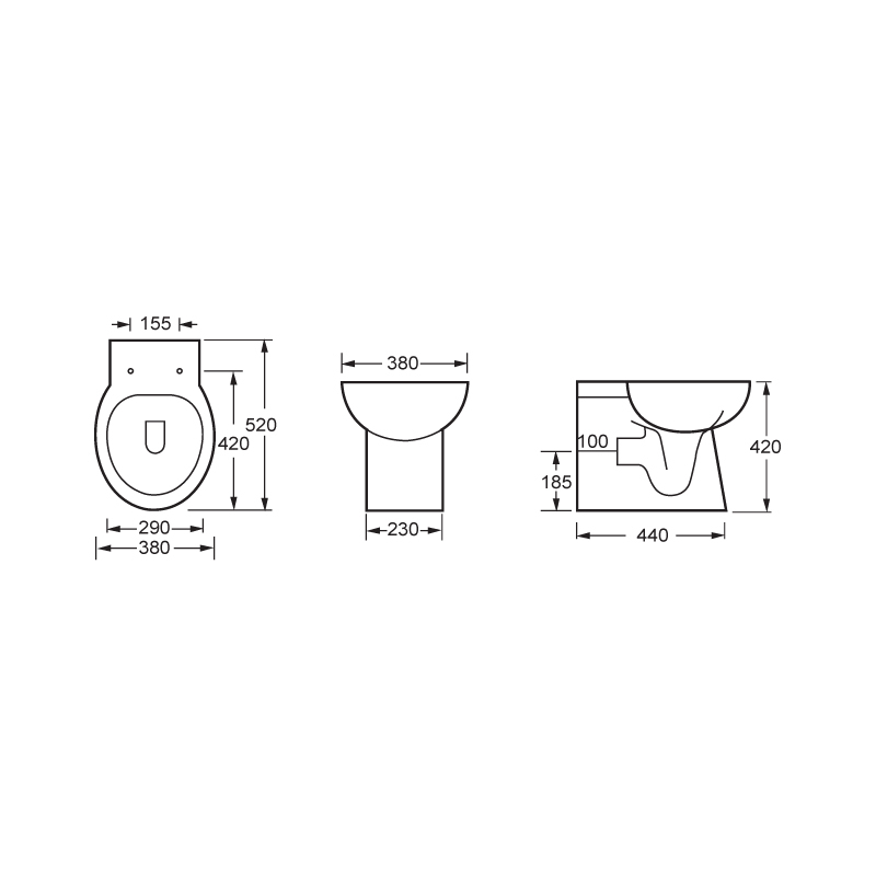 Best selling bathroom toilet Back To Wall Toilet--BTW901