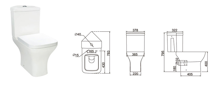 Hot Selling Smooth Popular Corner Toilet