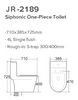 Antibacterial S Trap Siphonic One Piece Wc Flushing Button