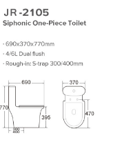 High Quality Sanitary Ware Siphonic One Piece Ceramic Water Closet