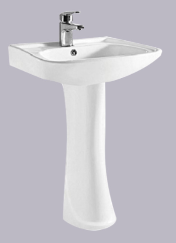 Modern Bathroom Pedestal Basin Hand Wash Wear Resistance