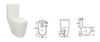 ISO9001 Automatic Close Coupled Bathroom Toilet Ceramic Water Closet